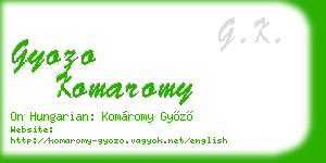 gyozo komaromy business card