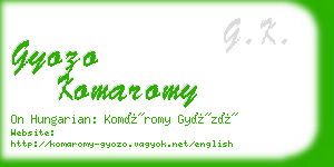gyozo komaromy business card
